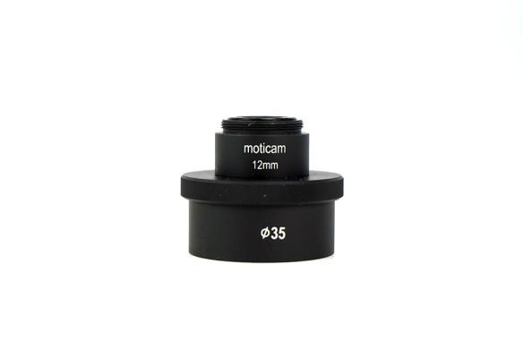 MOTICAM 2-Piece C-Mount 12 mm Microscope Mount Adapter 35 mm-cover