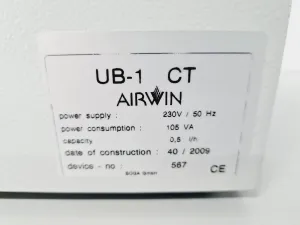 Airwin Ub-1 Ct Ultrasonic Laboratory Humidifier, 6 of 9