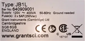Grant JB1L Analog Water Bath, 3.5L Capacity, Ambient+5 to 90°C, 7 of 7