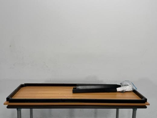 5-Foot Laboratory Table with Wooden Surface and Metal Frame-cover