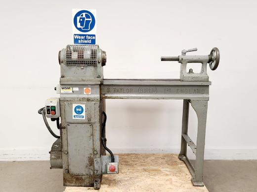 Charles Taylor Industrial 1411 Direct Drive Bench Lathe with Wooden Stand-cover