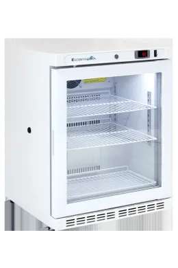 K2 Scientific K204GDR 4 Cu. Ft. Glass Door Undercounter Laboratory Refrigerator for Vaccine Storage