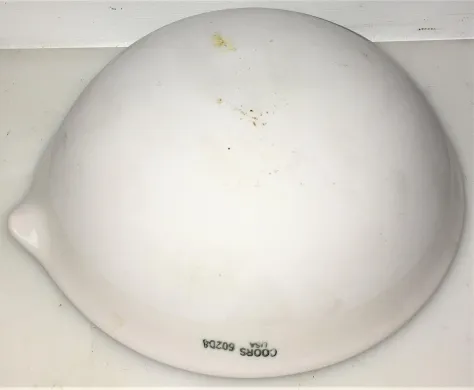 CoorsTek 60204 Porcelain Evaporating Dish with Pouring Lip, 385mL