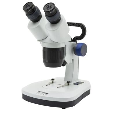 SFX Binocular Stereomicroscope with 20x-40x magnification, fixed arm, LED lighting, and rotating head-cover