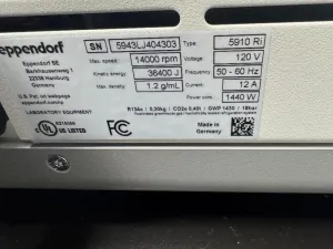Eppendorf 5910 Ri High-Speed Refrigerated Benchtop Centrifuge with Touchscreen Control, 5 of 6