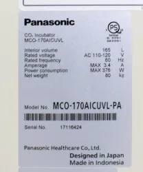 Panasonic MCO-170AICUVL-PA CO2 Incubator 165L with Touchscreen Control, 7 of 9