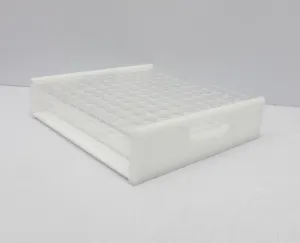 Clear Acrylic Test Tube Rack for 100 Microcentrifuge Tubes with Refrigerator/Freezer Storage, 2 of 7