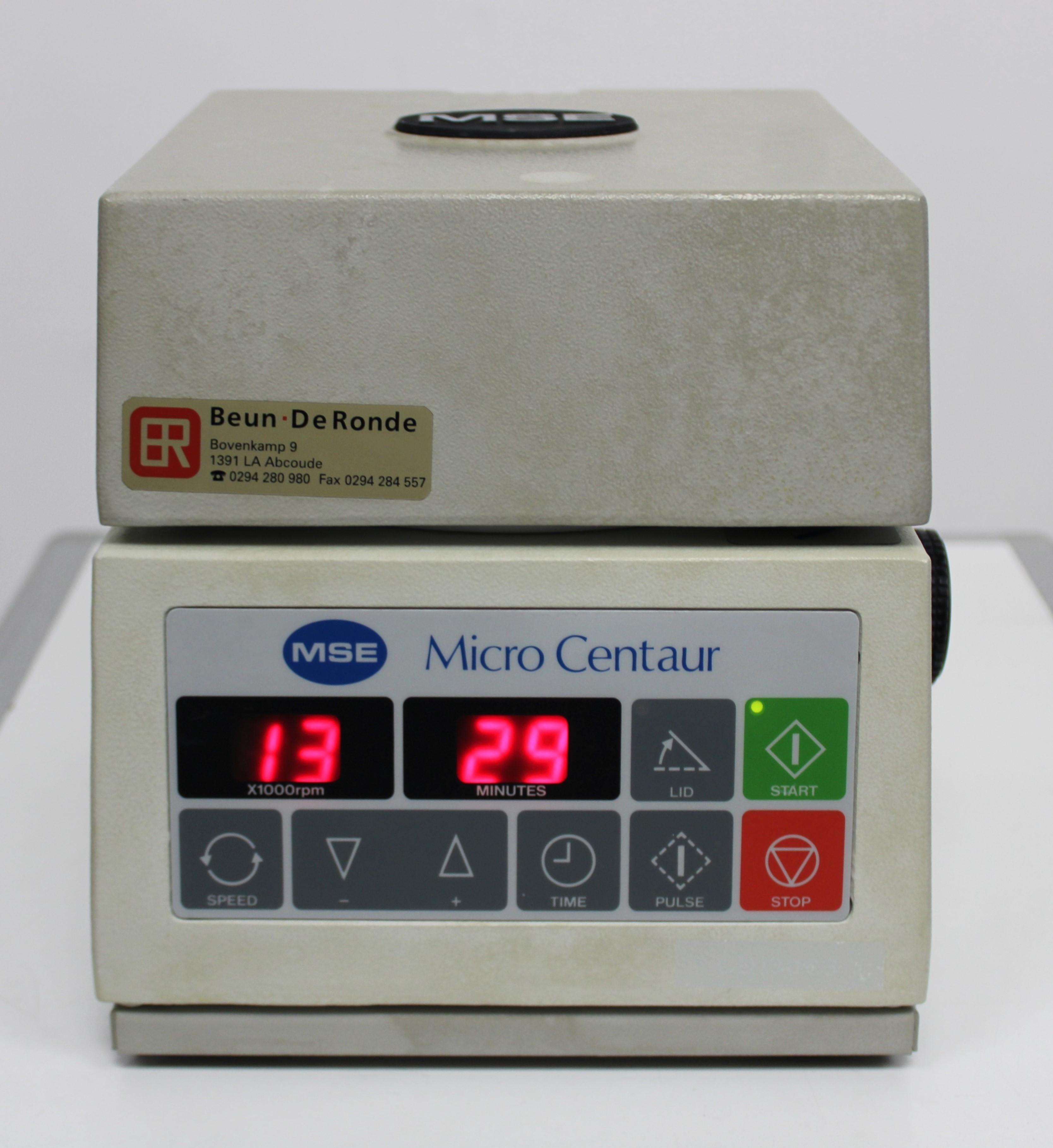MSE MSB010 Microcentrifuge with 12-Tube Rotor, 13000 RPM, Digital Timer, 220V