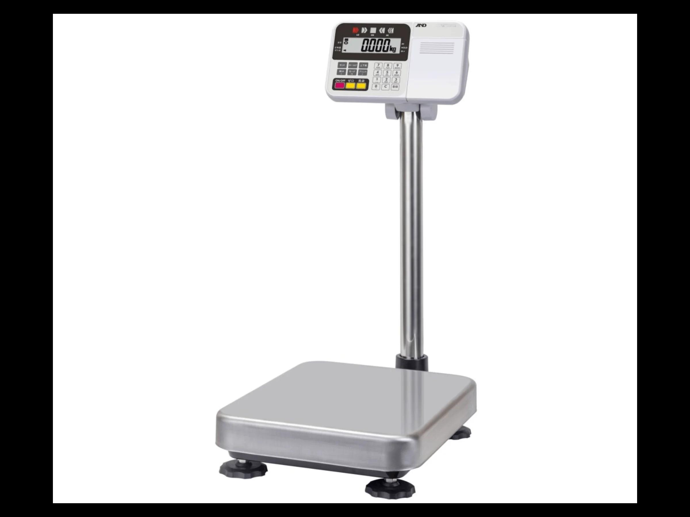 A&D HW-200KCWP IP65 Platform Scale with 220kg Capacity and LED Comparators
