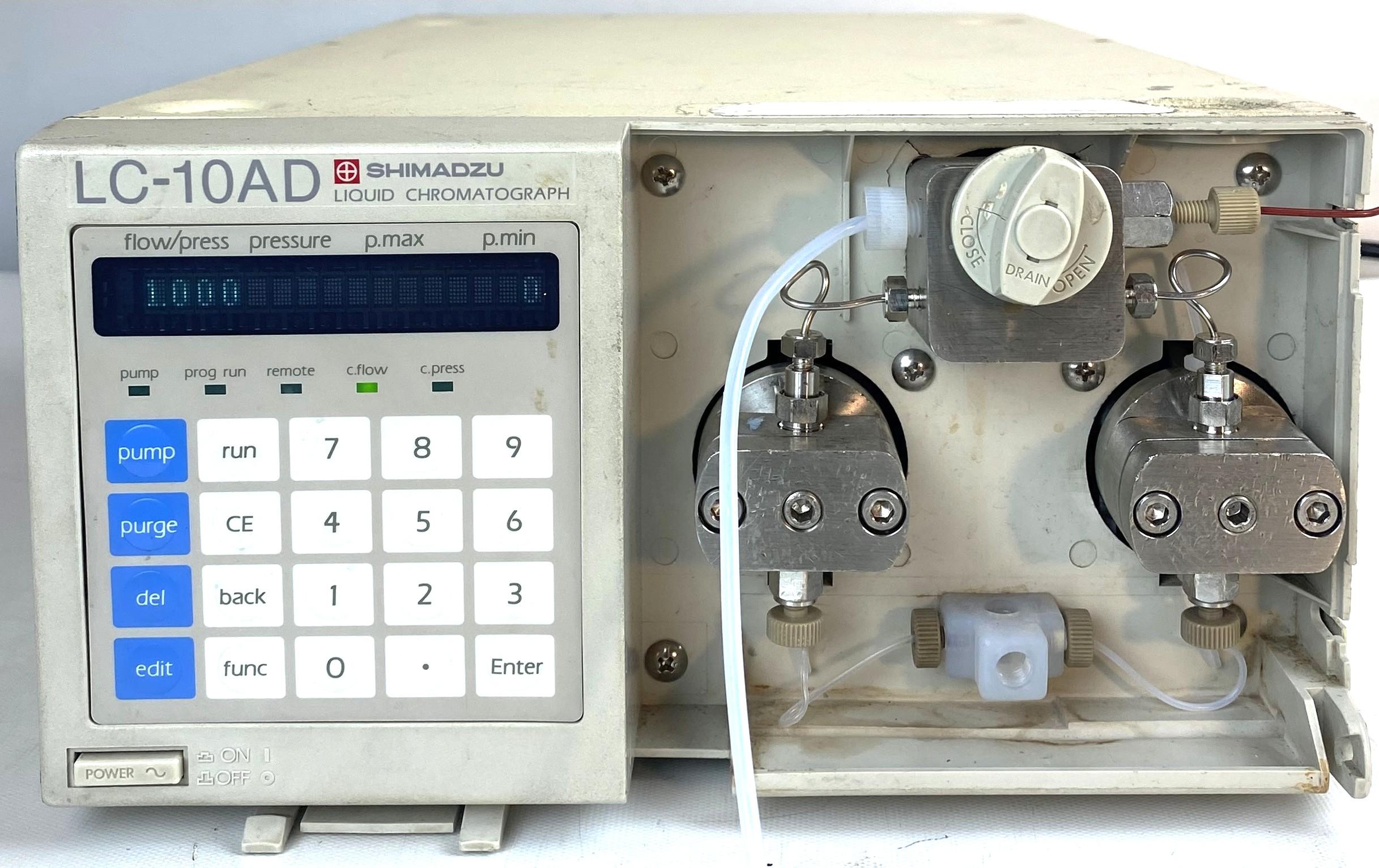 Shimadzu LC-10AD Dual-Reciprocating Plunger Solvent Delivery Pump for HPLC