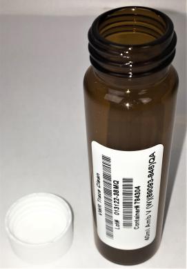 VWR TraceClean 40mL Amber Borosilicate Glass Vials with Caps, Box of 72-cover