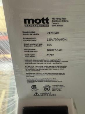 Mott Model 7471040 4-Foot Laboratory Chemical Fume Hood, 120V, 60Hz-cover