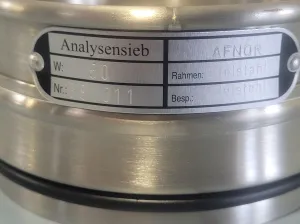 RETSCH 100x40mm Stainless Steel Test Sieve with 50 µm Mesh Size, 2 of 2