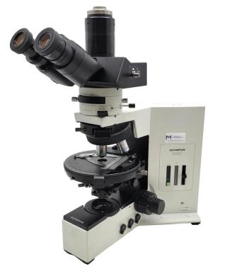 Olympus BX50 Pol Polarizing Microscope with Trinocular Head for Advanced Imaging-cover