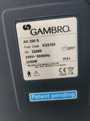 Gambro AK-200 S Dialysis Machine with Integrated Digital Controls and Mobile Stand, 4 of 4