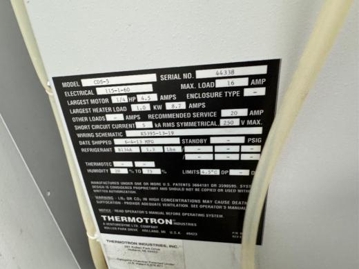 Thermotron CDS-5 Controlled Environment Isolator Chamber with Glove Ports-cover
