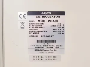 Sanyo CO2 Incubator Model MCO-20AIC for Laboratory Cell Culture, 10 of 21