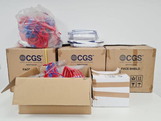 Lot of Medical Face Shields and Eye Protection Equipment-cover