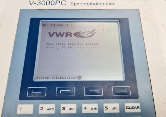 VWR V-3000PC Visible Spectrophotometer Lab-cover