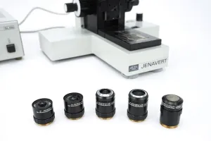 Carl Zeiss Jena Jenavert Trinocular Fluorescence Metallurgical Microscope 5x 10x 20x 50x 100x, 3 of 11
