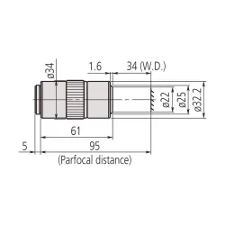 Mitutoyo 5x M Plan Apochromatic Microscope Objective, 2 of 2
