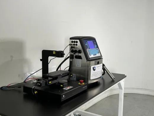 California Advanced Labeling TubeWriter 360 Tube Labeling System with VideoJet 1520 Thermal Inkjet Printer