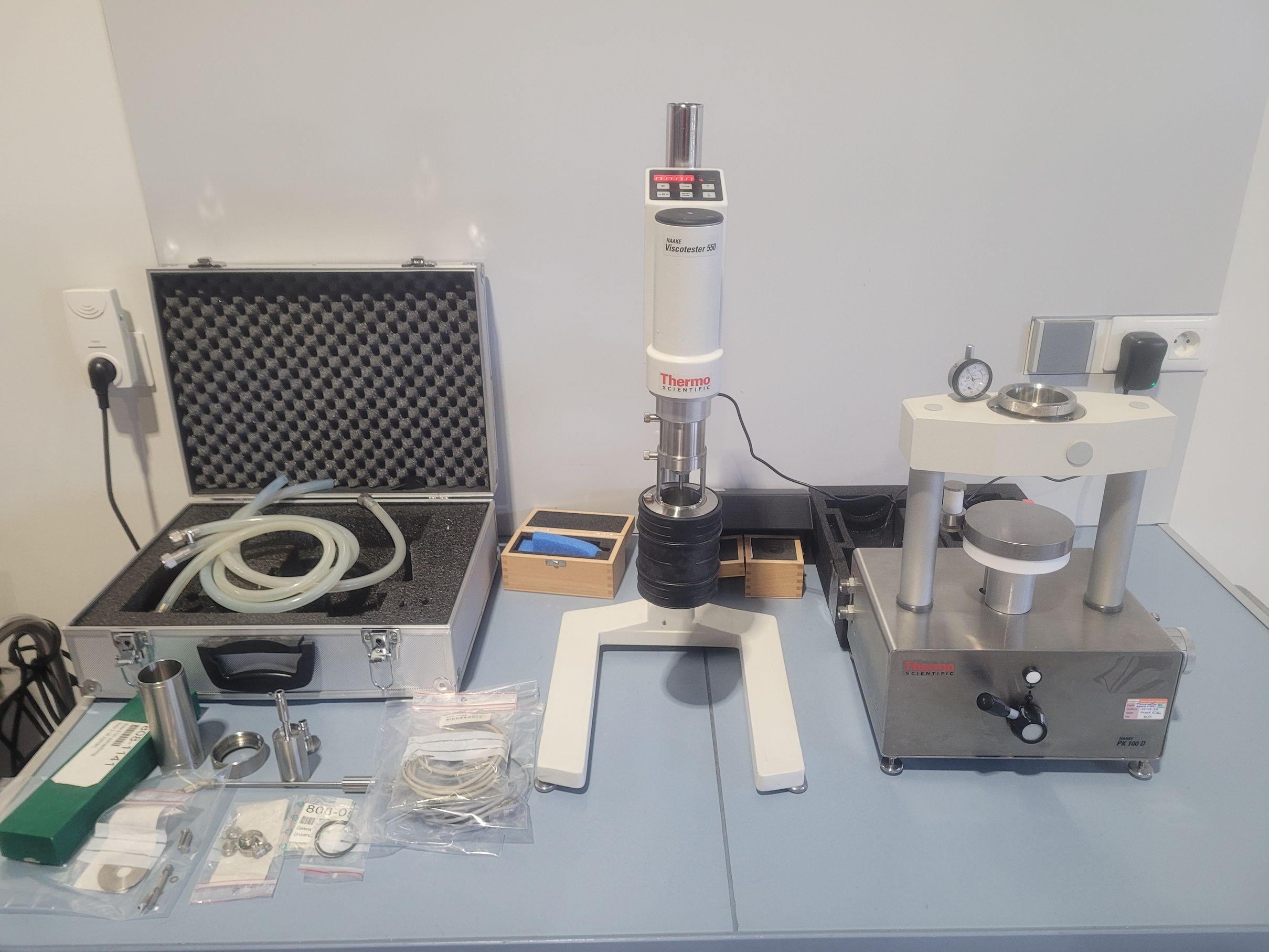 Thermo Haake Viscotester 550 Rotational Viscometer with PK 100 D Plate-Cone Measuring System