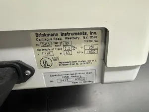 Eppendorf 5415C Benchtop Centrifuge for High-Speed Microcentrifugation, 3 of 3