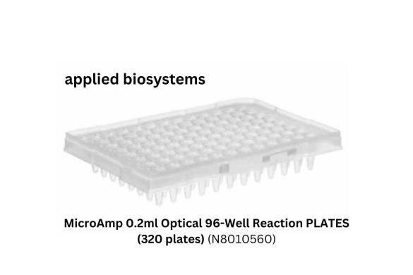 320 x Applied Biosystems MicroAmp 0.2ml Optical 96-Well Reaction PLATES-cover