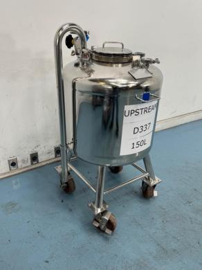 Alloy Products 150L Portable Stainless Steel Storage Tank with Wheeled Frame-cover