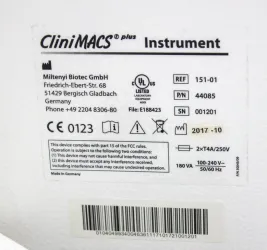 Miltenyi Biotec CliniMACS Instrument 151-01 Cell Sorting System 100V-240V (2017), 6 of 12