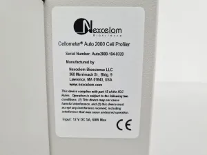 Nexcelom Cellometer Auto 2000 Automated Cell Counter and Profiler, 7 of 13