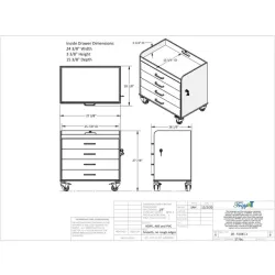 TrippNT Extra Wide Compact Cart with Locking Drawers and HDPE Construction, 12 of 12