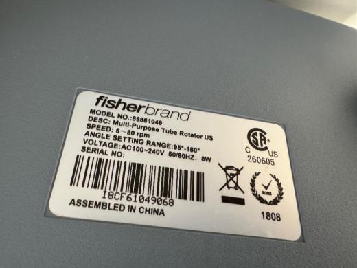 Fisherbrand Multi-Purpose Tube Rotator Model 88861049 with Circular Rotor and Adjustable Tube Holders-cover