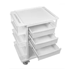 TrippNT Element 01 Medical Supply Cart with Locking Drawers and Corrosion-Resistant HDPE Construction, 2 of 8