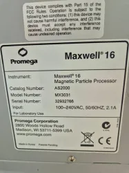 Promega Maxwell 16 Magnetic Particle Processor MX3031 for Automated Nucleic Acid Extraction, 7 of 7