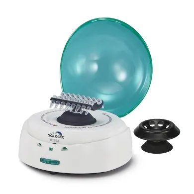 SCILOGEX EZee Mini-Centrifuge, Green Lid, for 0.2/0.5/1.5/2.0mL Tubes & PCR8 Strips