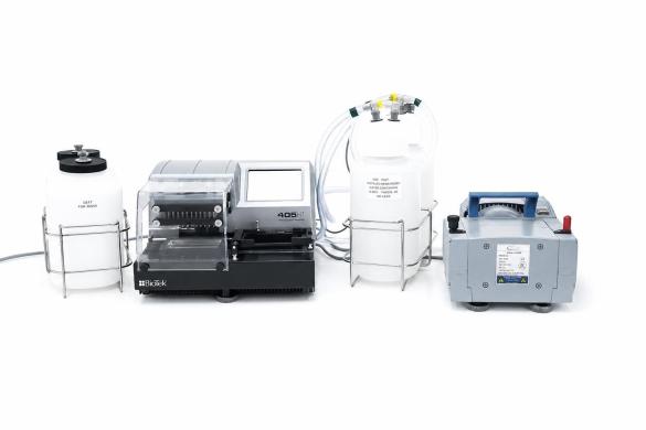 Agilent BioTek 405 HT Microplate Washer 405TSHT with BioStack 3WR Stacker and Vacuum Pump-cover