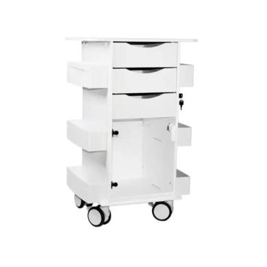 TrippNT Core DX Corrosion-Resistant Laboratory Storage Cart with Hinged Door and Locking Drawers-cover