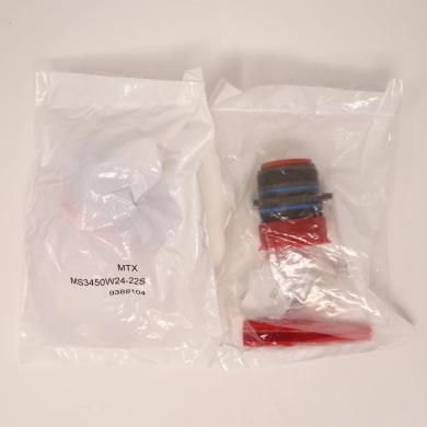 Amphenol MS3450W24-22S Circular MIL Spec 4-Pin Size 8 Wall Mount Receptacle Connector-cover