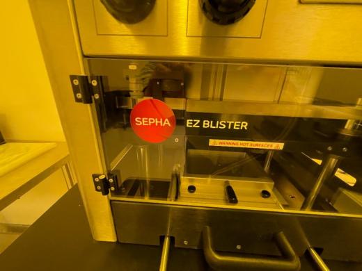 Sepha EZ Blister Packaging Machine Model 503-006-005 with Tooling Plates and Touchscreen Control-cover