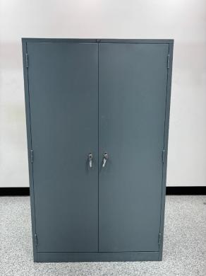 Global Industrial Steel Storage Cabinet with Lockable Double Doors and Adjustable Shelves-cover