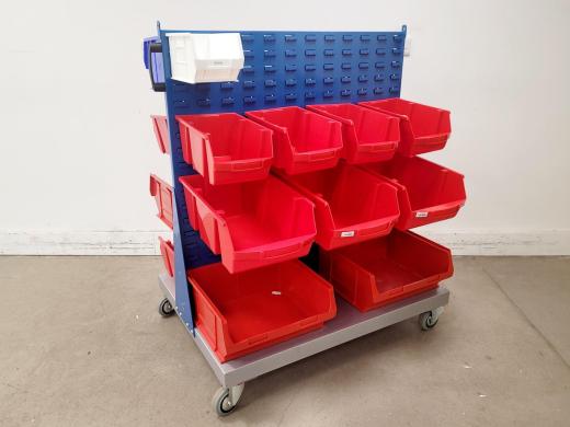Modular Steel Storage Rack with 19 Containers for Laboratory Organization-cover