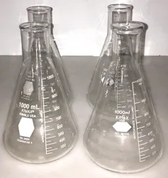 Kimble KIMAX 26500-1000 Narrow Mouth Erlenmeyer Flask, 1000mL, 3 of 3