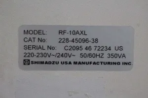 Shimadzu RF-10AXL Fluorescence Detector, 4 of 4
