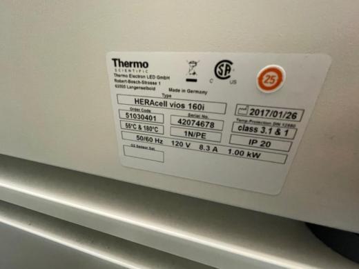 Thermo Scientific Heracell Vios 160i Doublestack CO2 Incubator for Cell Culture-cover