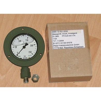 Batch of 10 WIKA EN 837-1 Dial Gauge Manometers, 0-250 bar, 63 mm, Silicon-Oil Filled-cover