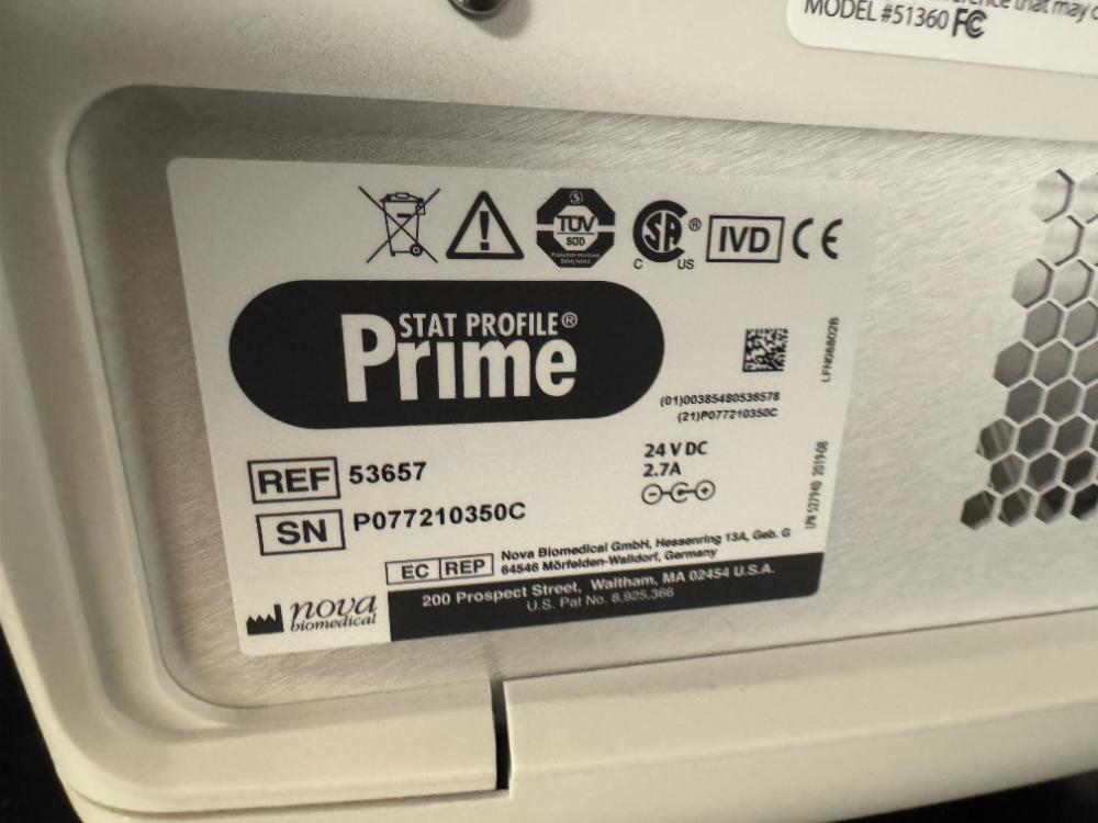 Nova Biomedical Stat Profile Prime Critical Care Blood Gas Analyzer
