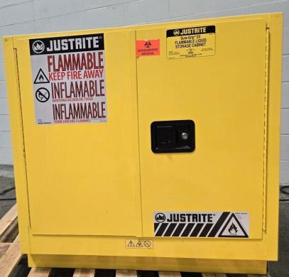 Justrite Sure-Grip EX 22 Gallon Flammable Liquid Storage Cabinet with Lockable Door-cover