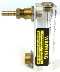 King Instrument 7520 Series Precision Acrylic Rotameter with 316L Stainless Steel Internals, 2 of 5